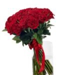 Red Flowers With Vase