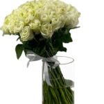 White Flowers With Vase