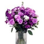 Purple Flowers With Vases
