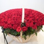 200pcs Red Roses With Bamboo Kotta