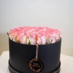 50pcs Double Color Roses With Lether Box